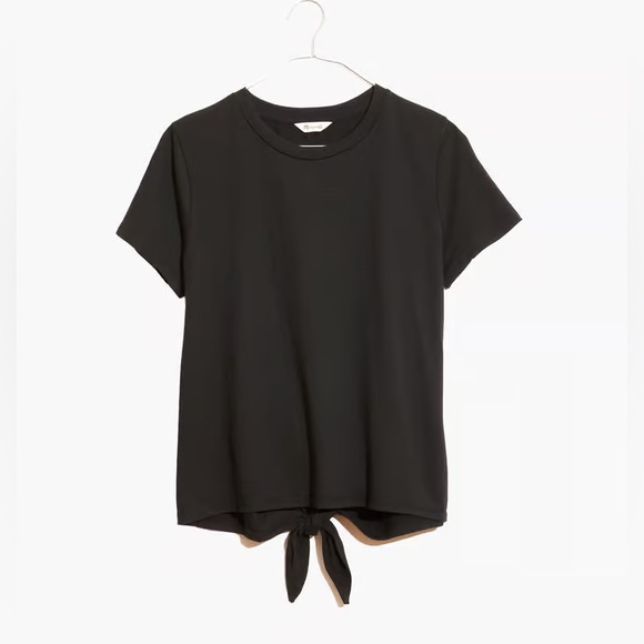 NWT Madewell Black Knot Back Tee - Picture 1 of 5
